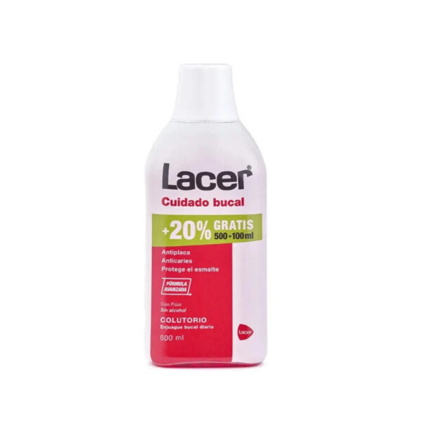 LACER COLUTORIO ANTICARIES-ANTIPLACA SIN ALCOHOL CON FLUOR 500 ml