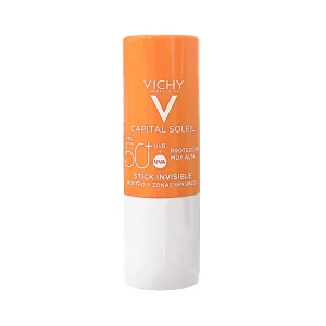 VICHY CAPITAL SOLEIL STICK INVISIBLE ROSTRO Y ZONAS SENSIBLES  SPF50+ 9ml